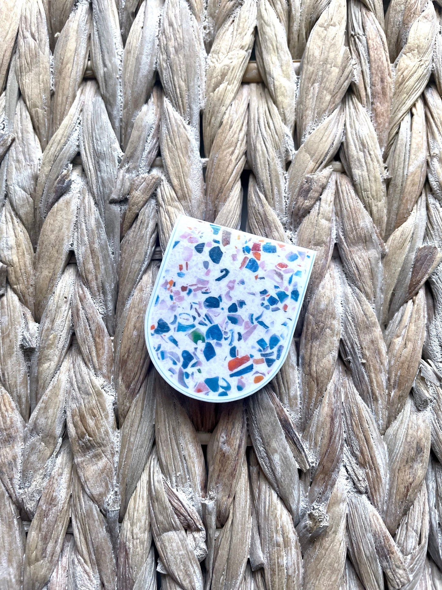Earthy Terrazzo Magnetic Bookmark