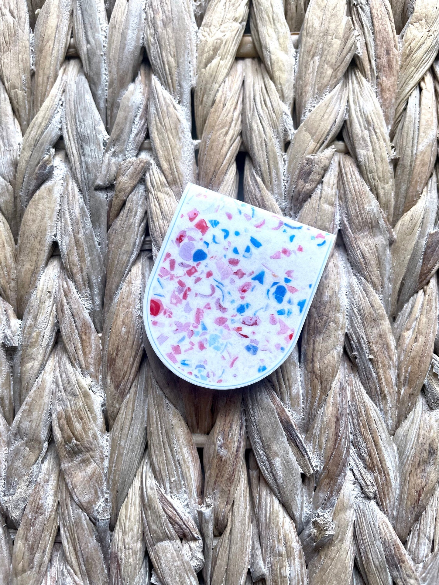 Cotton Candy Terrazzo Magnetic Bookmark