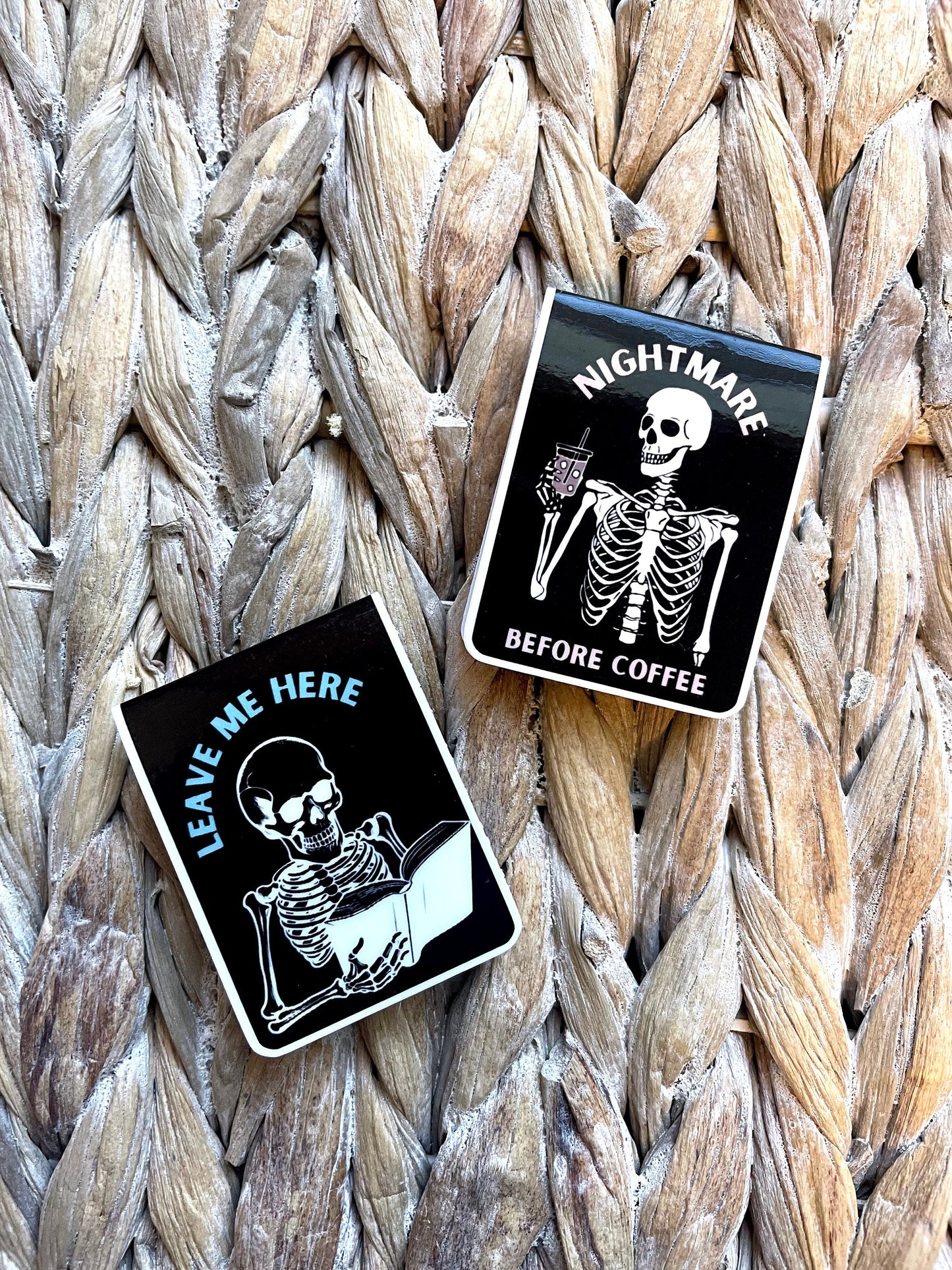 Leave Me Here Skeleton Magnetic Bookmark