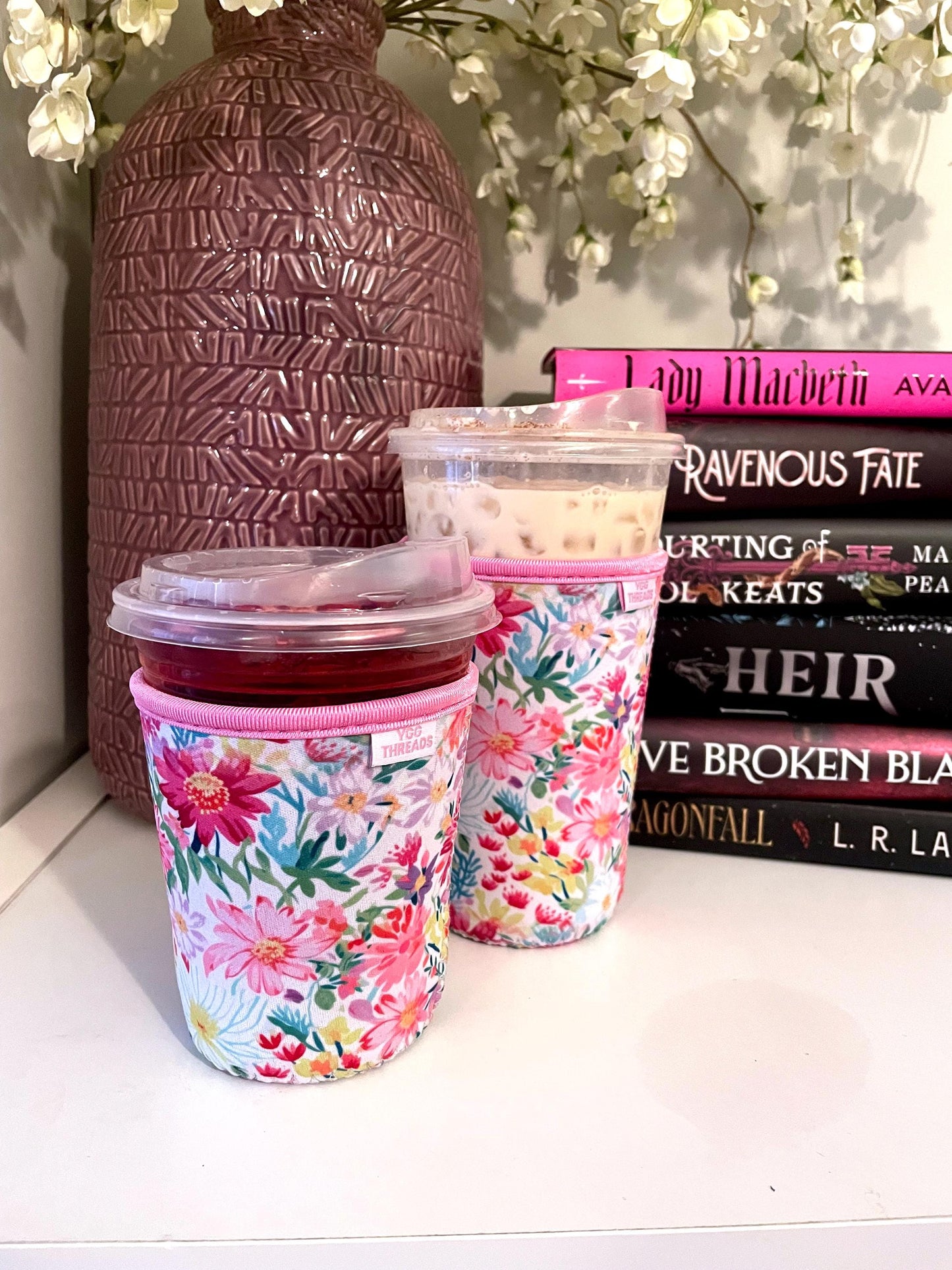Pink Floral Drink Sleeve