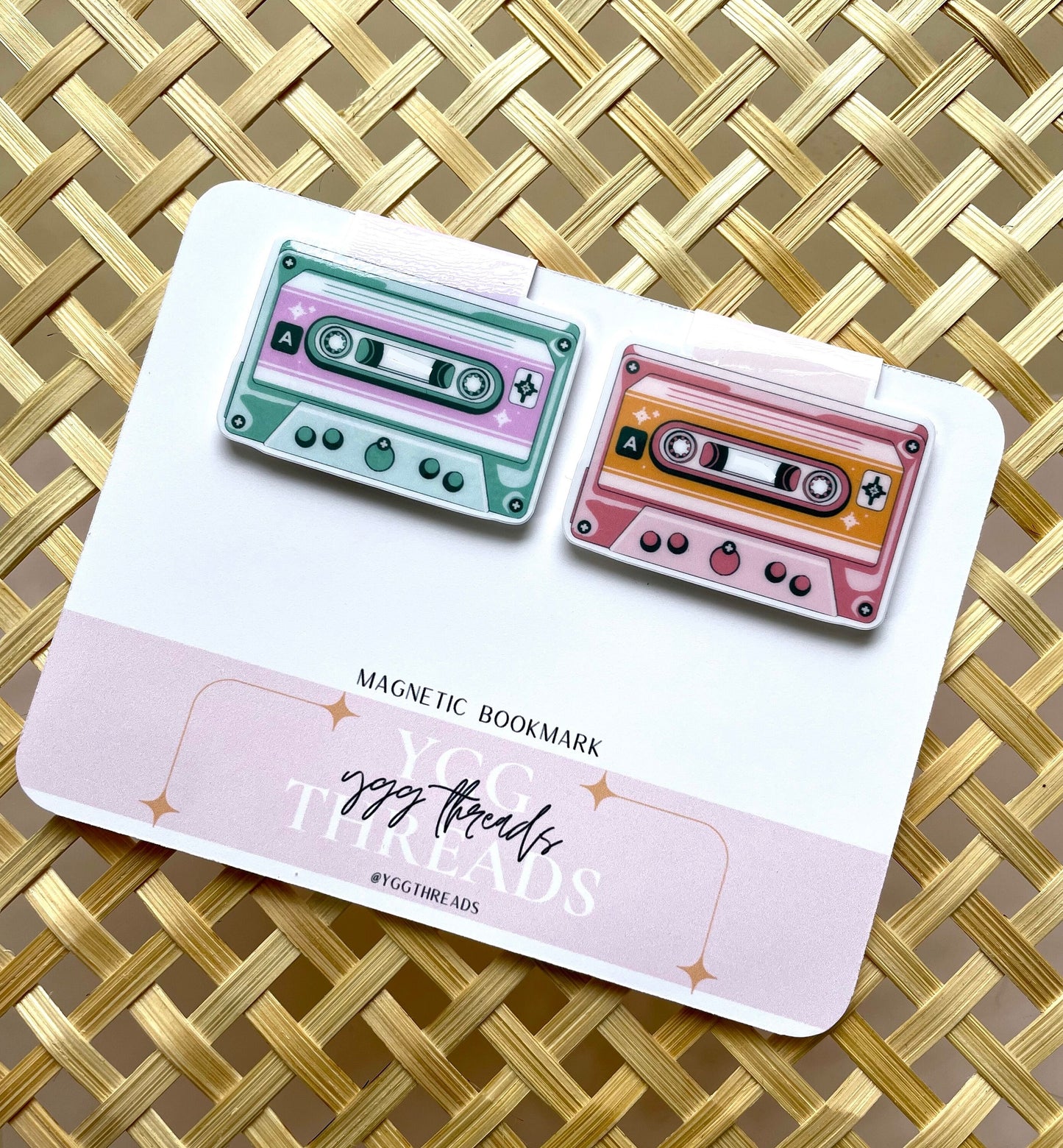 Retro Cassette Mixtape Magnetic Bookmark