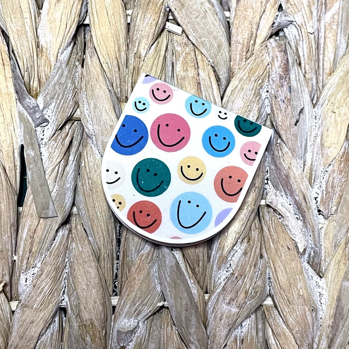 Happy Face Doodle Magnetic Bookmark