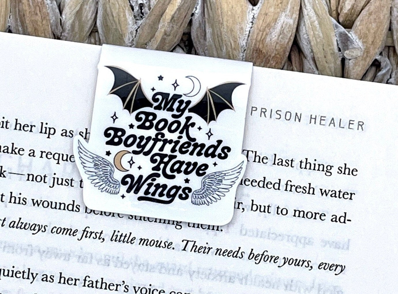 My Book Boyfriends Have Wings Magnetic Bookmark
