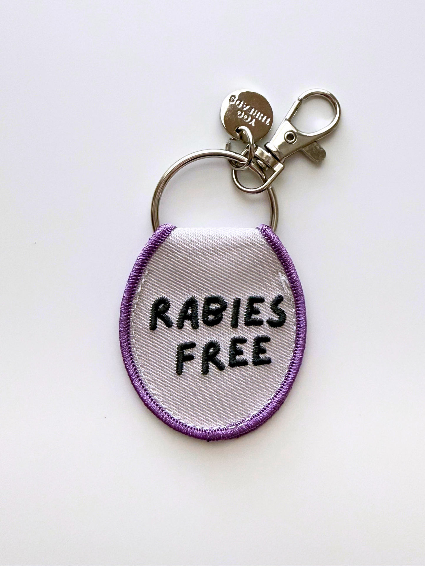 Rabies Free Raccoon Keychain/ Bag Charm