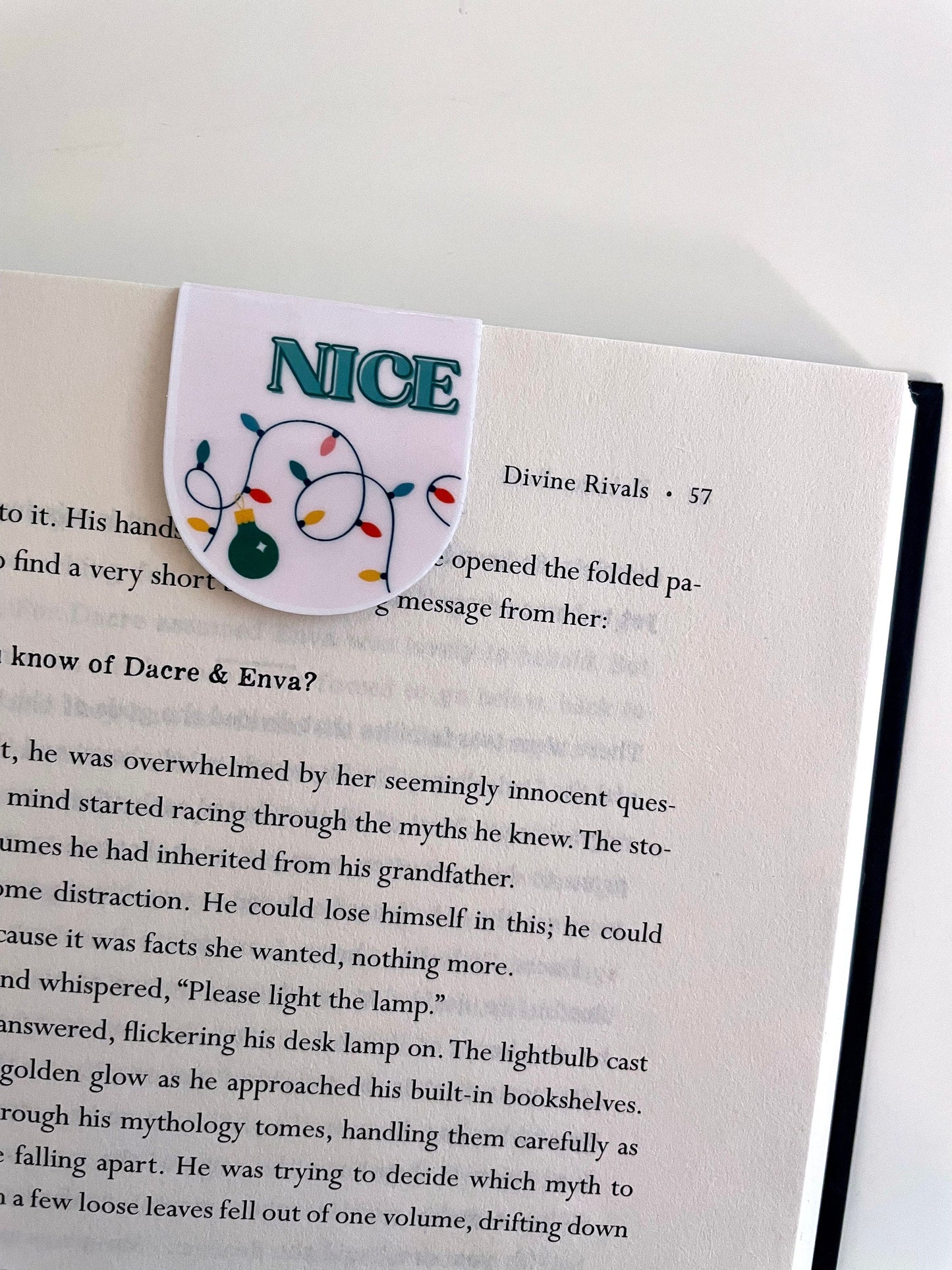 Reversible Naughty & Nice Christmas Magnetic Bookmark