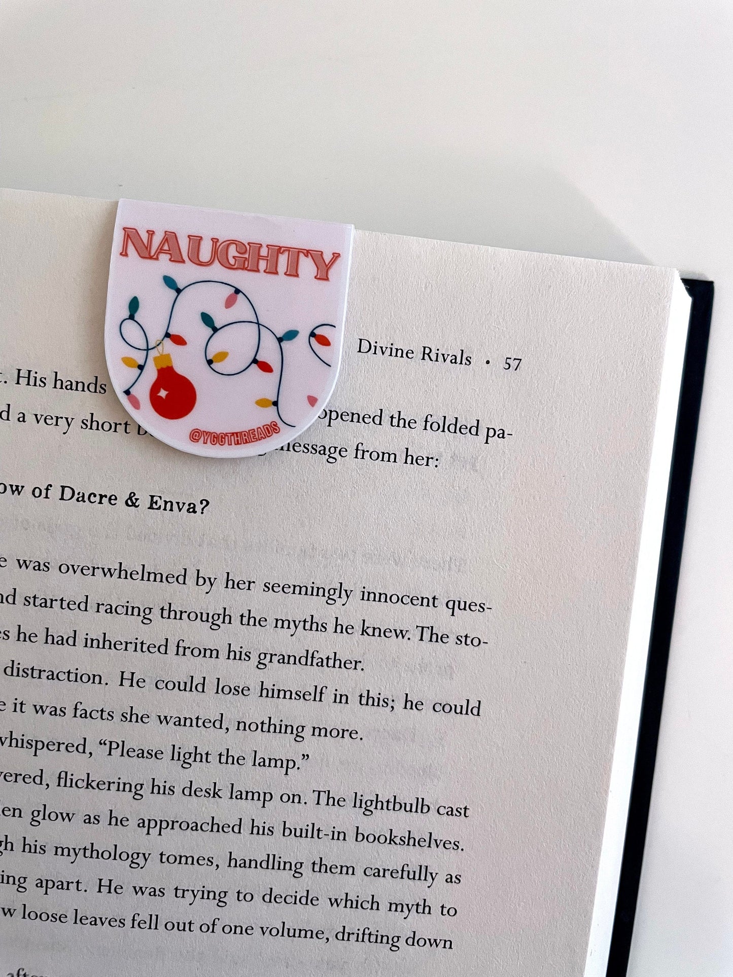 Reversible Naughty & Nice Christmas Magnetic Bookmark
