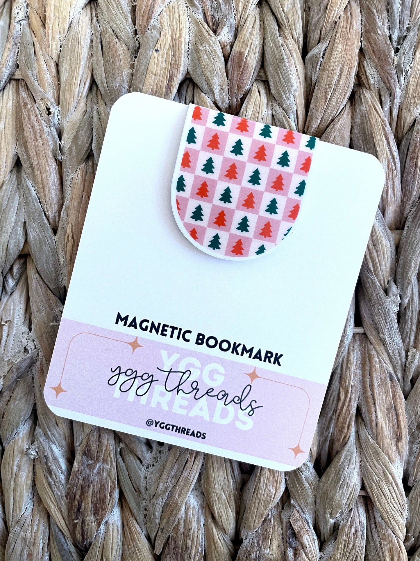 Christmas Tree Pattern Magnetic Bookmark