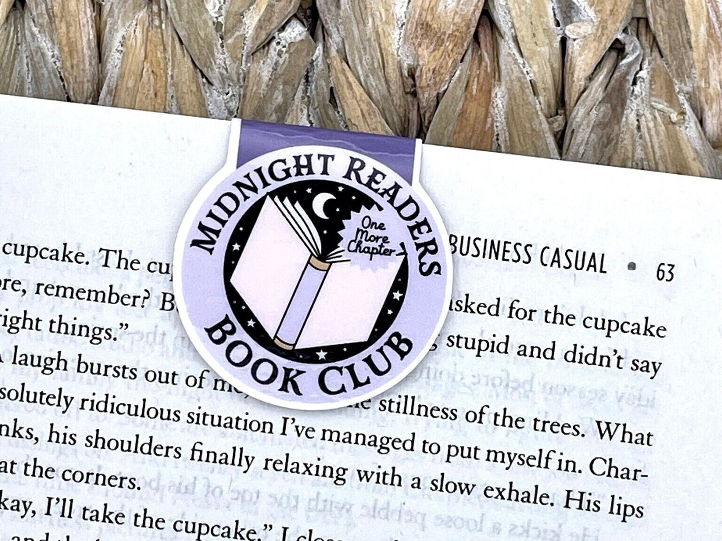 Midnight Readers Book Club Magnetic Bookmark