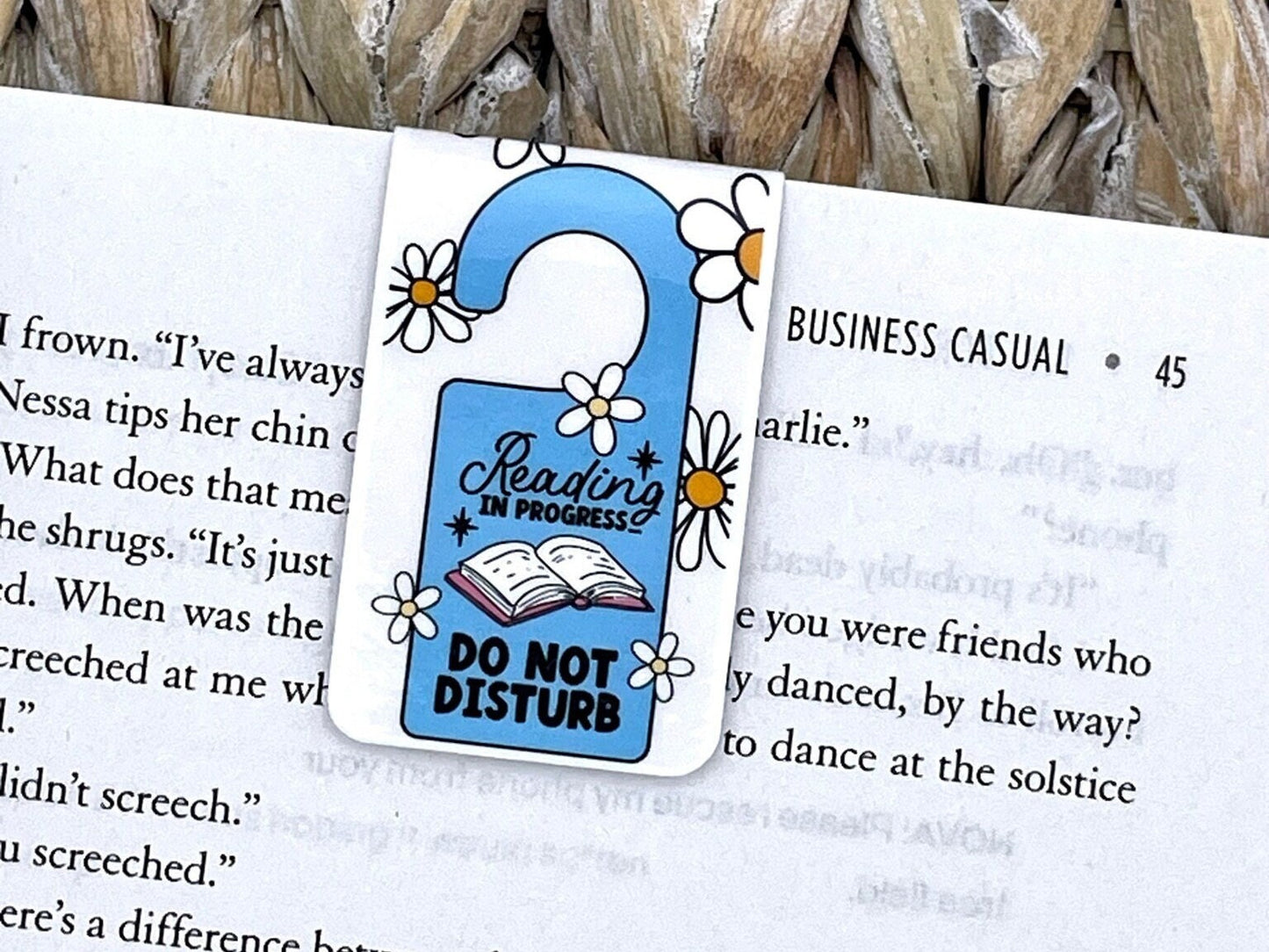 Reading In Progress, Do Not Disturb Magnetic Bookmark