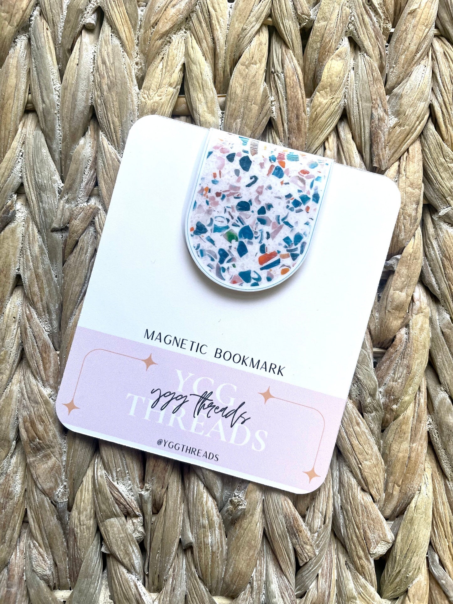 Earthy Terrazzo Magnetic Bookmark