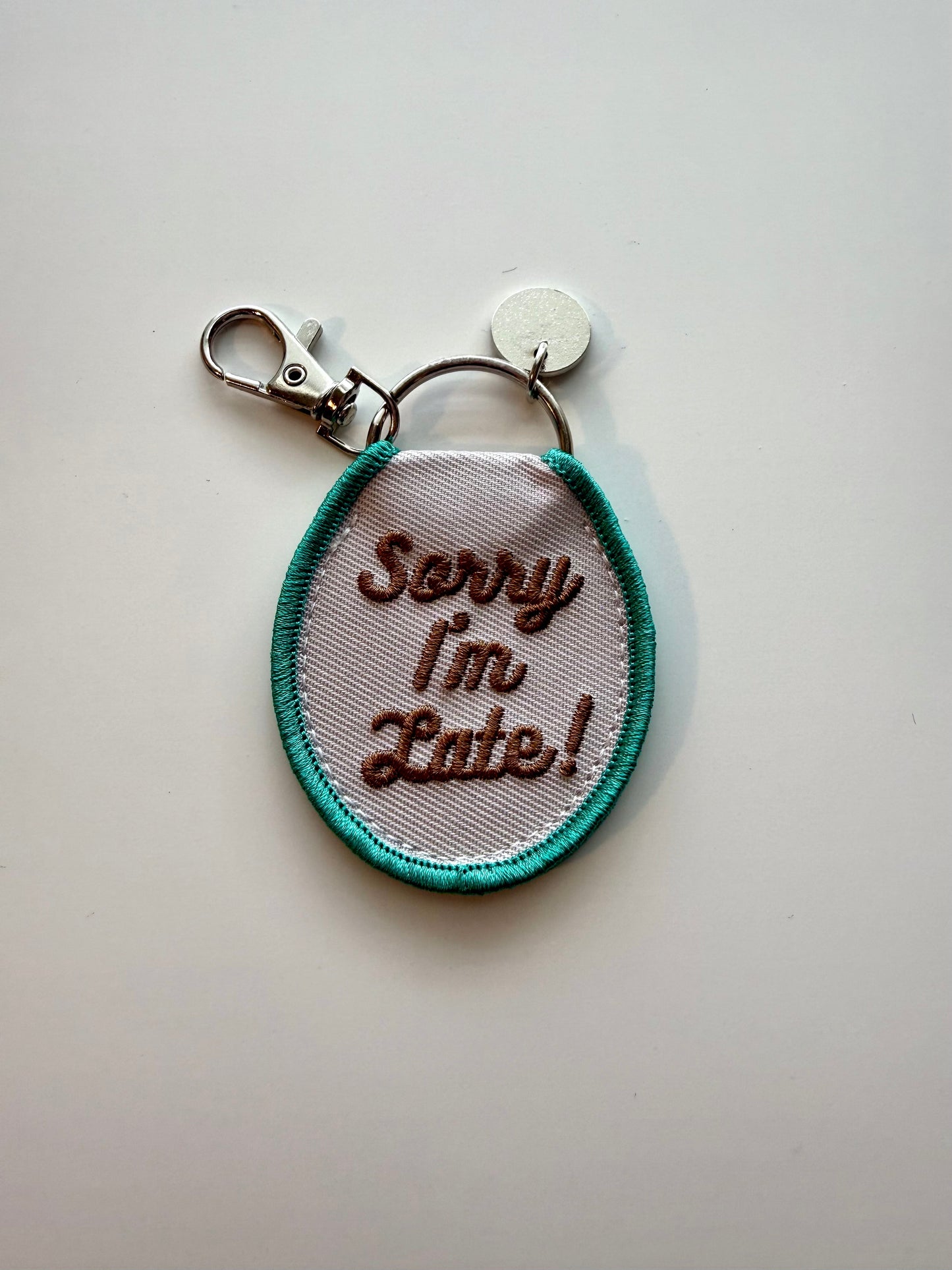 Sorry I'm Late Iced Coffee Keychain/ Bag Charm