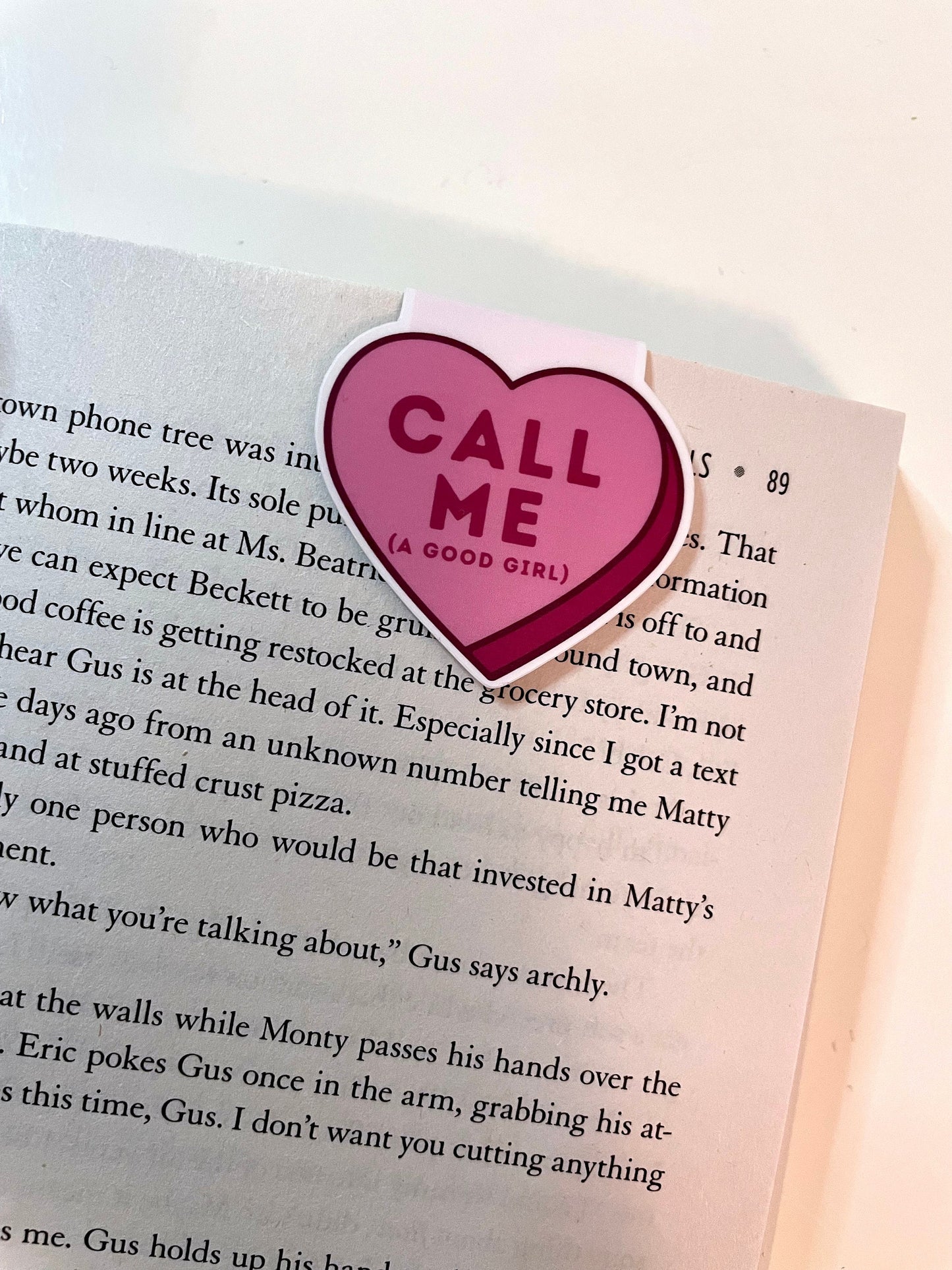 Call Me (A Good Girl) Candy Heart Magnetic Bookmark