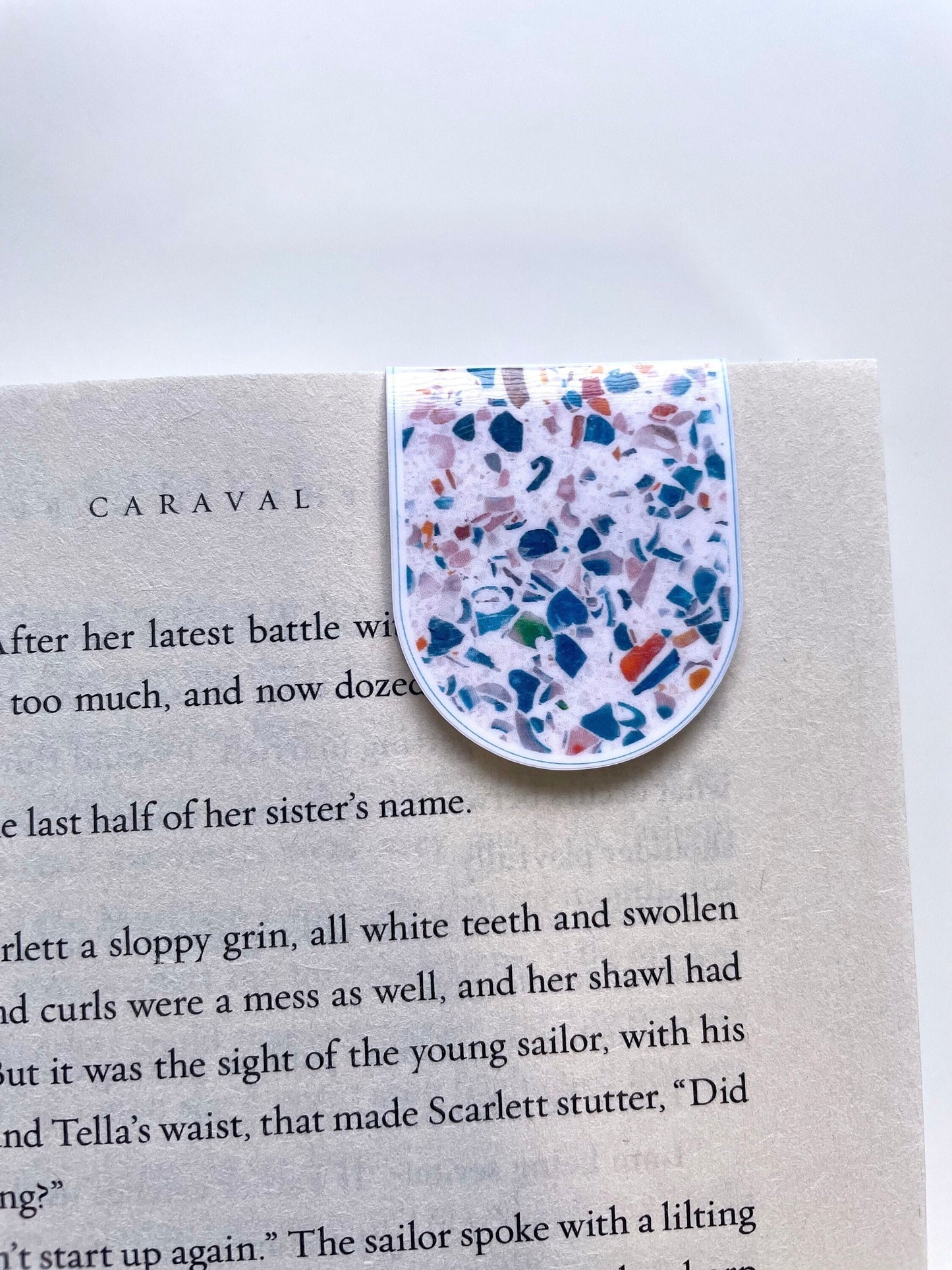 Earthy Terrazzo Magnetic Bookmark