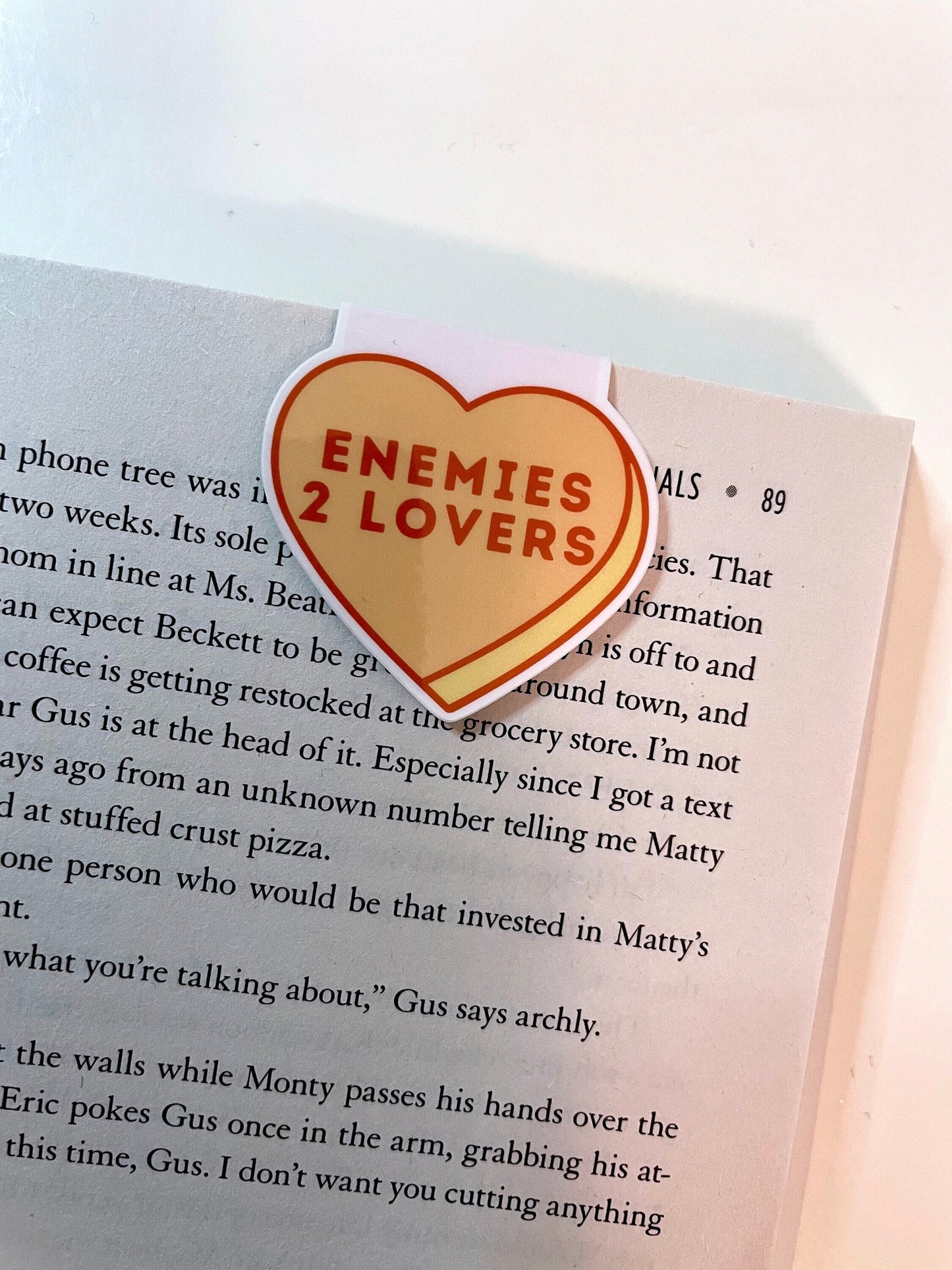 Enemies 2 Lovers Candy Heart Magnetic Bookmark