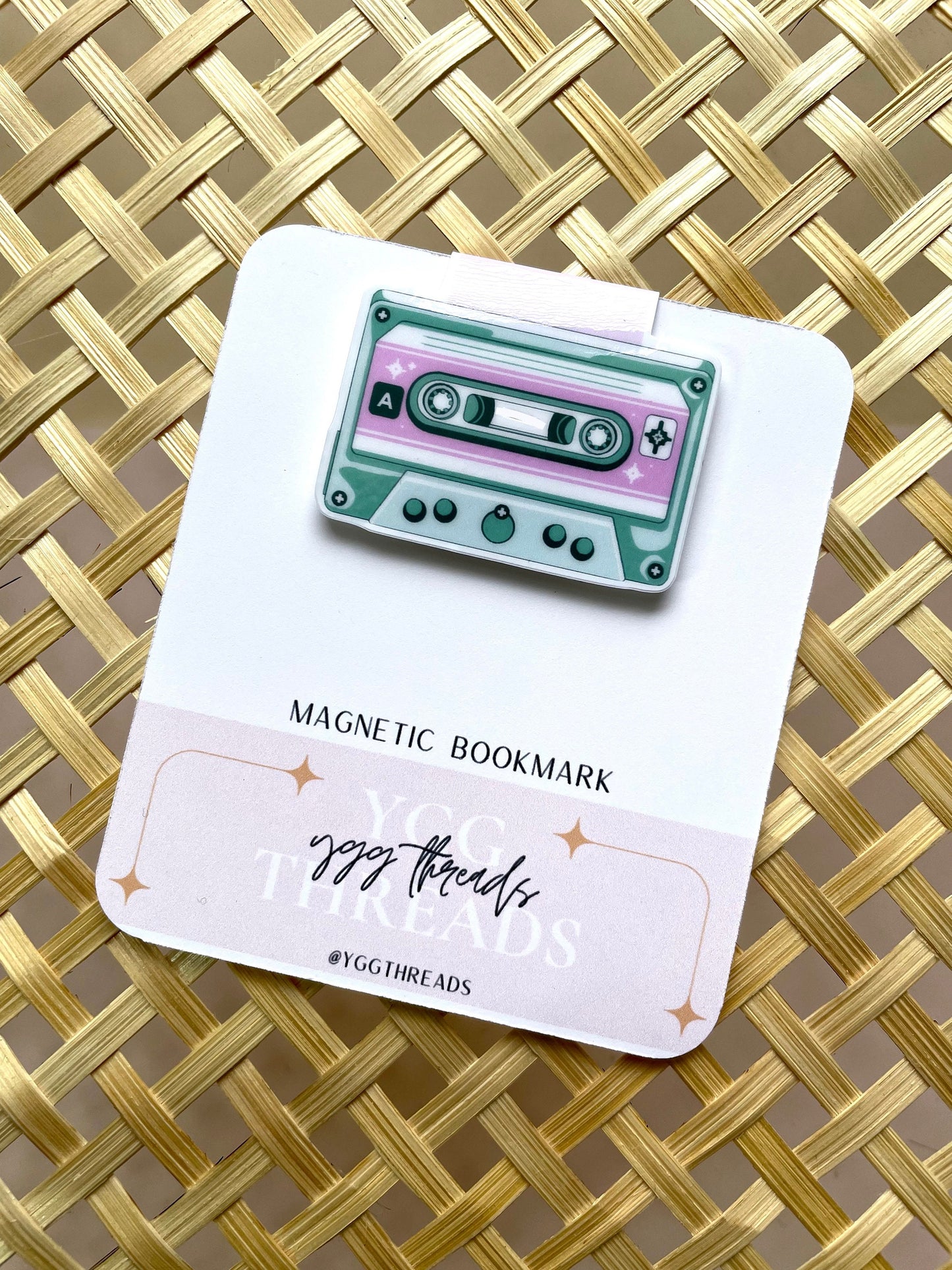 Retro Cassette Mixtape Magnetic Bookmark