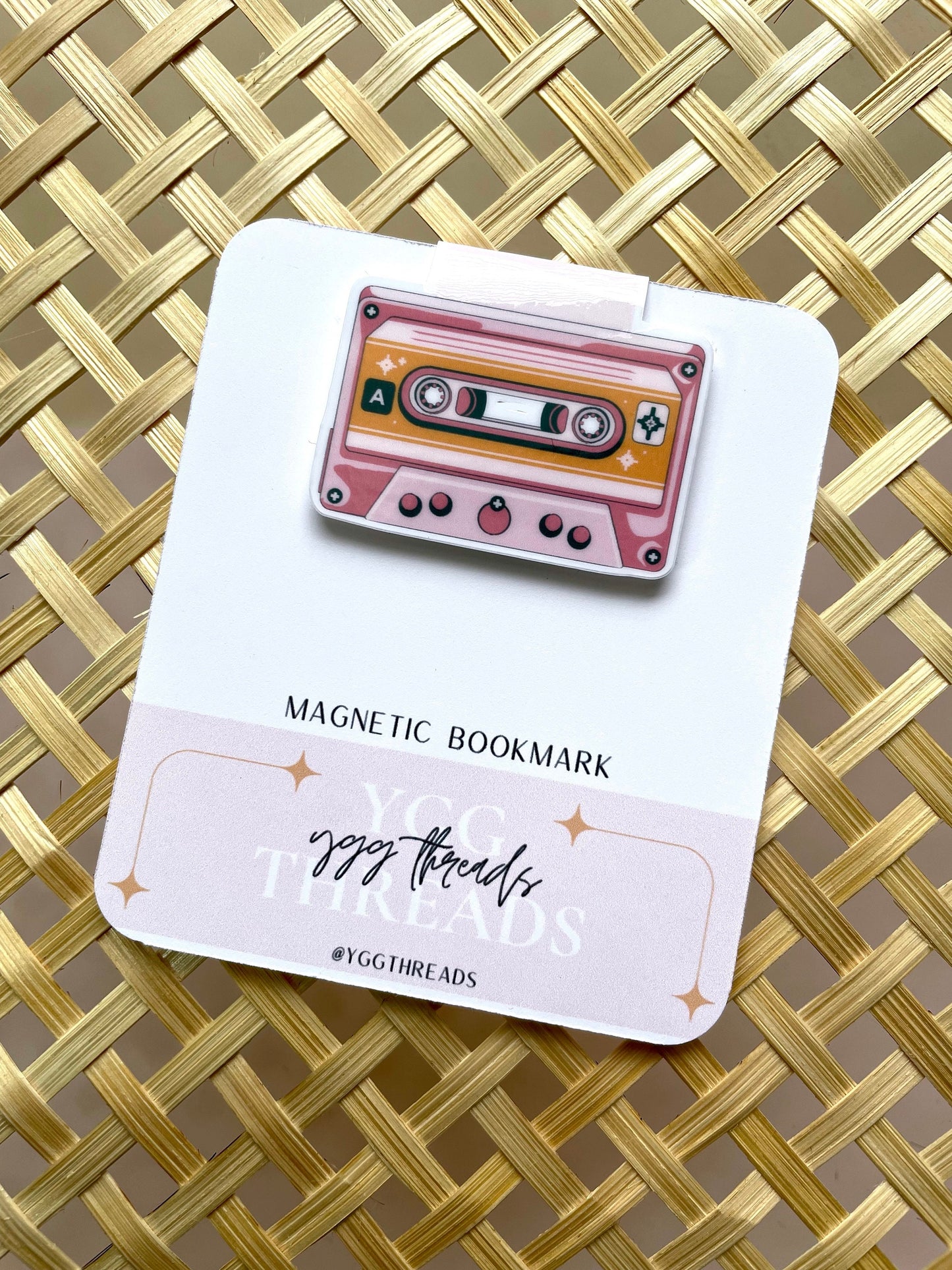 Retro Cassette Mixtape Magnetic Bookmark