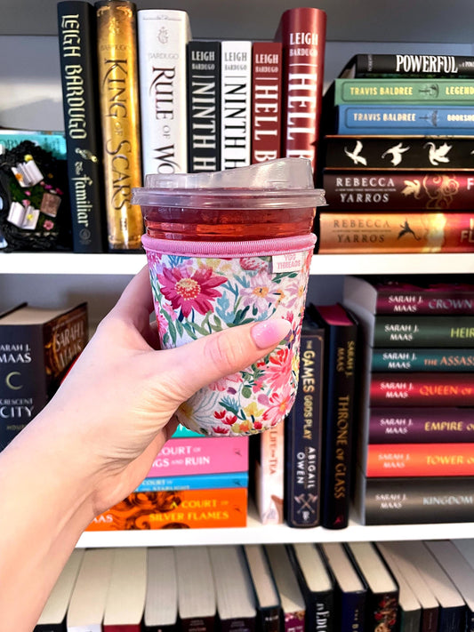 Pink Floral Drink Sleeve