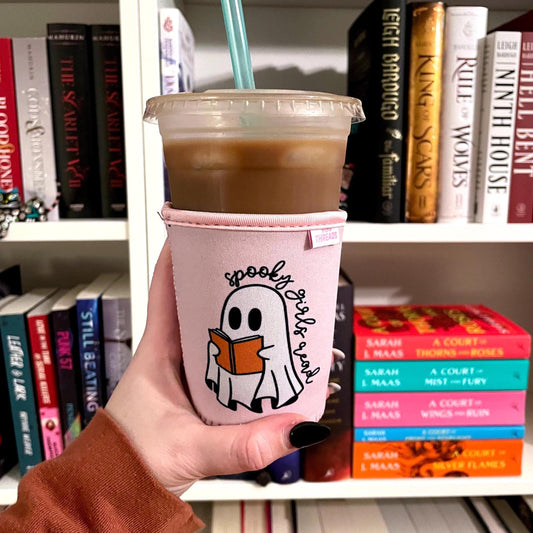 Spooky Girls Read Ghostie Drink Sleeve