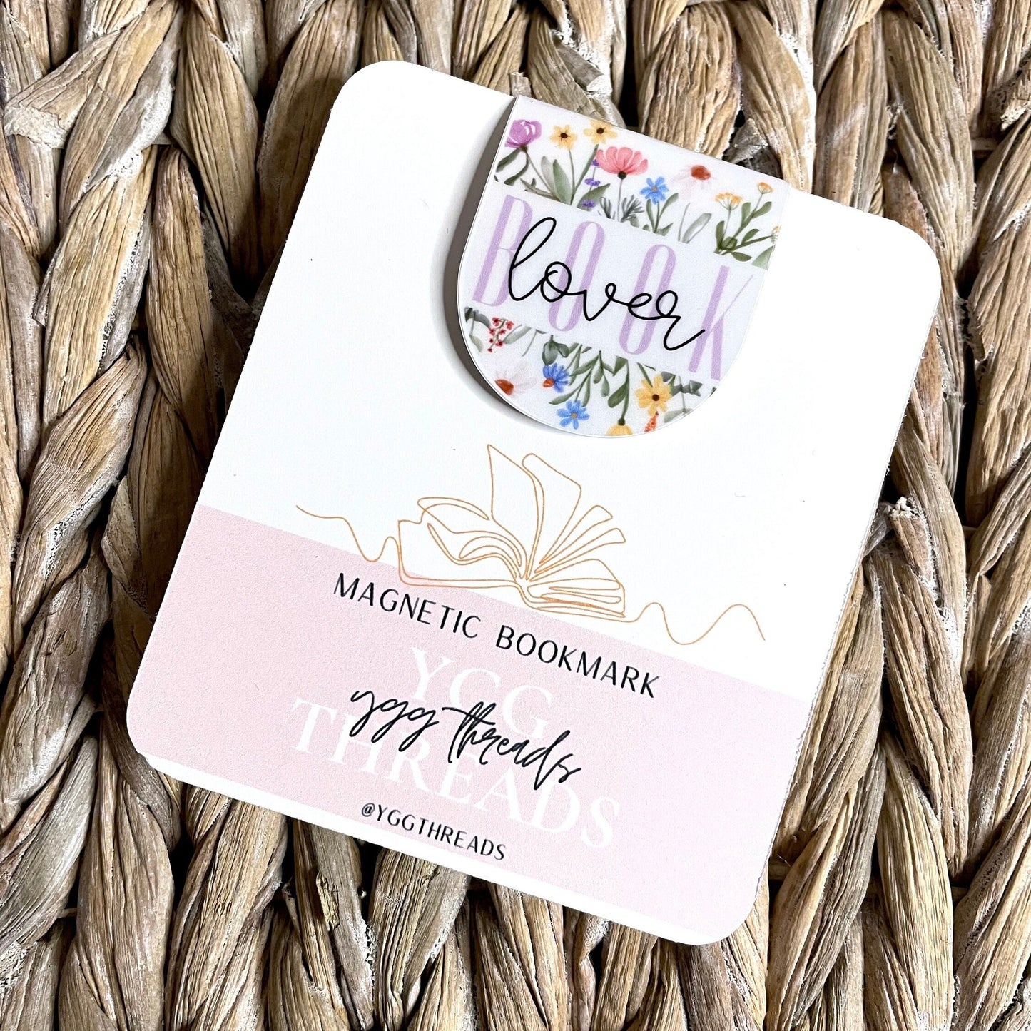 Book Lover Floral Magnetic Bookmark