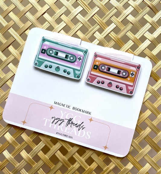 Retro Cassette Mixtape Magnetic Bookmark