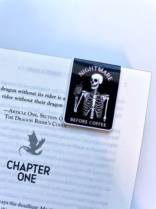 Nightmare Before Coffee Magnetic Bookmark