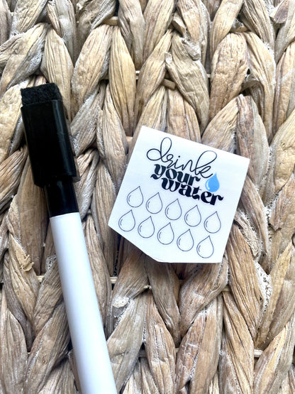 Drink Your Water Habit Hydration Tracker Magnetic Bookmark