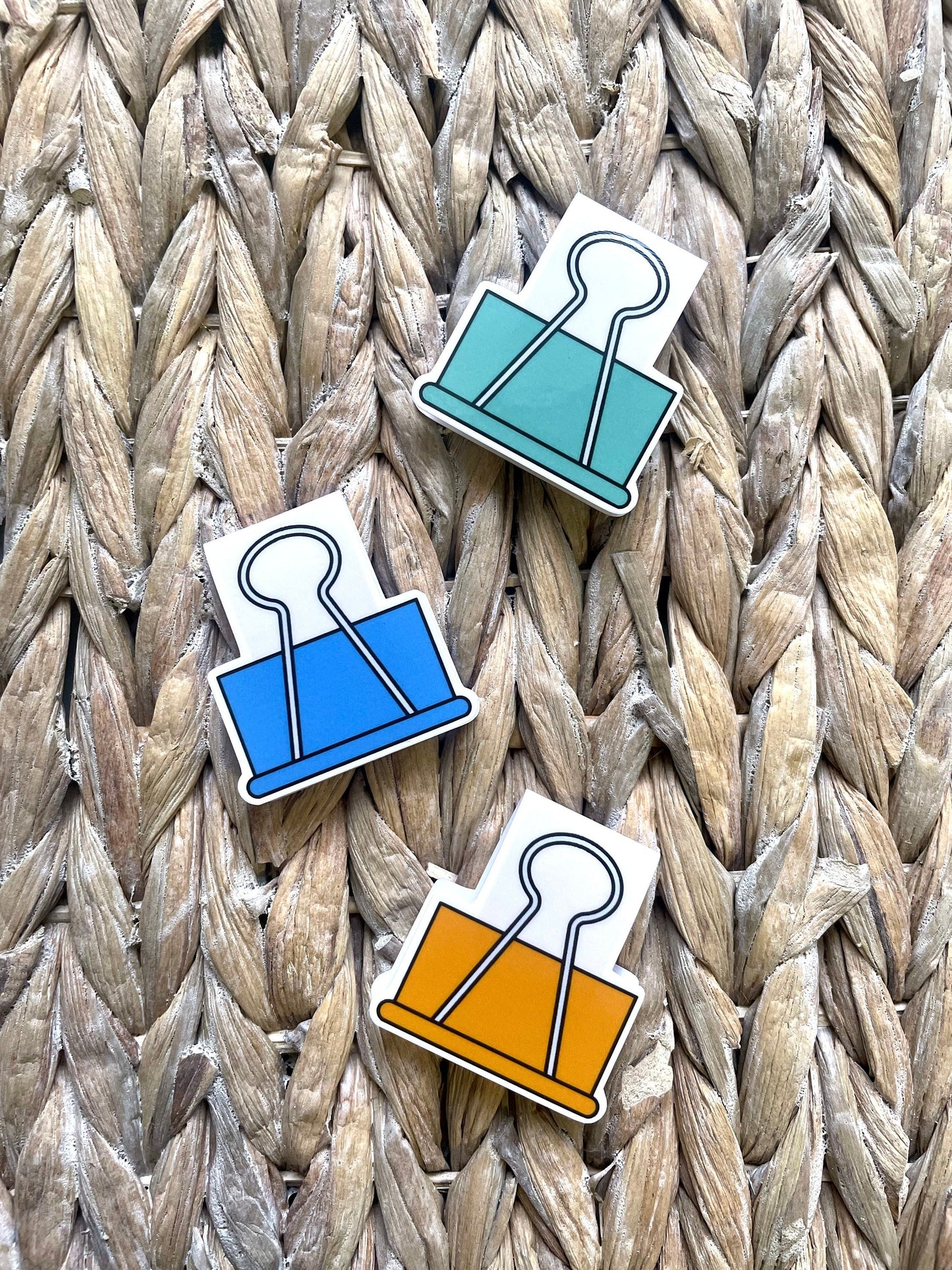 Blue Binder Clip Magnetic Bookmark