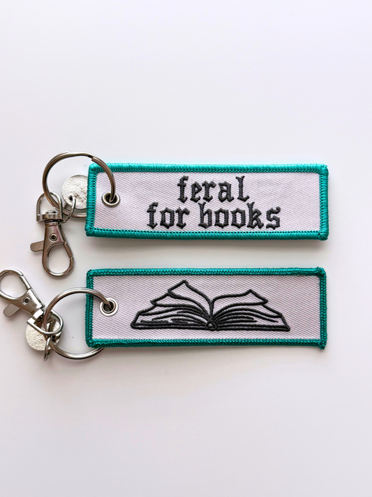 Feral for Books Keychain/ Bag Charm