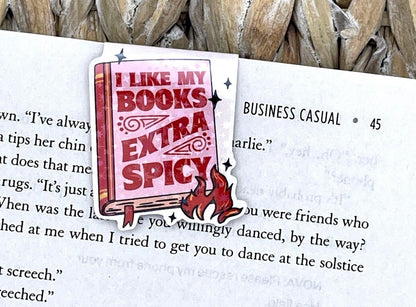 I Like My Books Extra Spicy Magnetic Bookmark