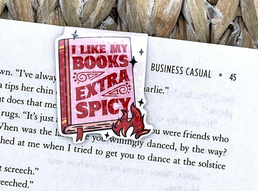 I Like My Books Extra Spicy Magnetic Bookmark