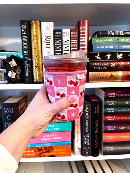 Cherry Bow Coquette Girlie Drink Sleeve