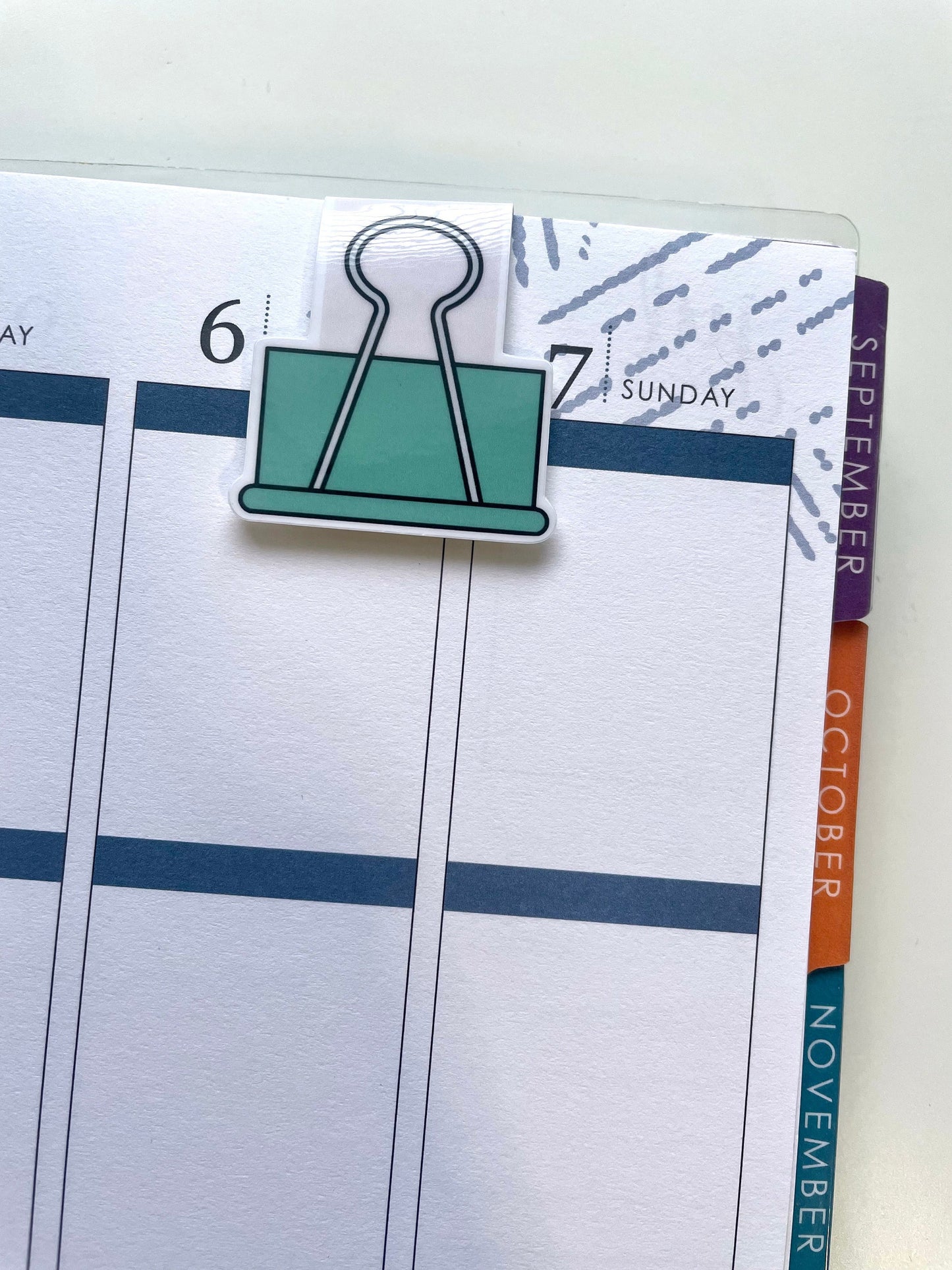 Green Binder Clip Magnetic Bookmark