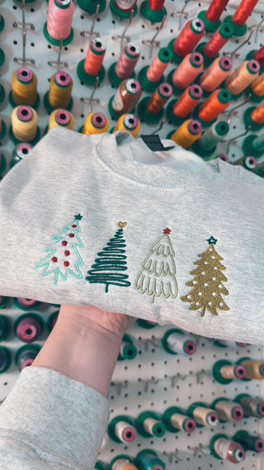 Christmas Trees Sweatshirt (Mint) *RTS*