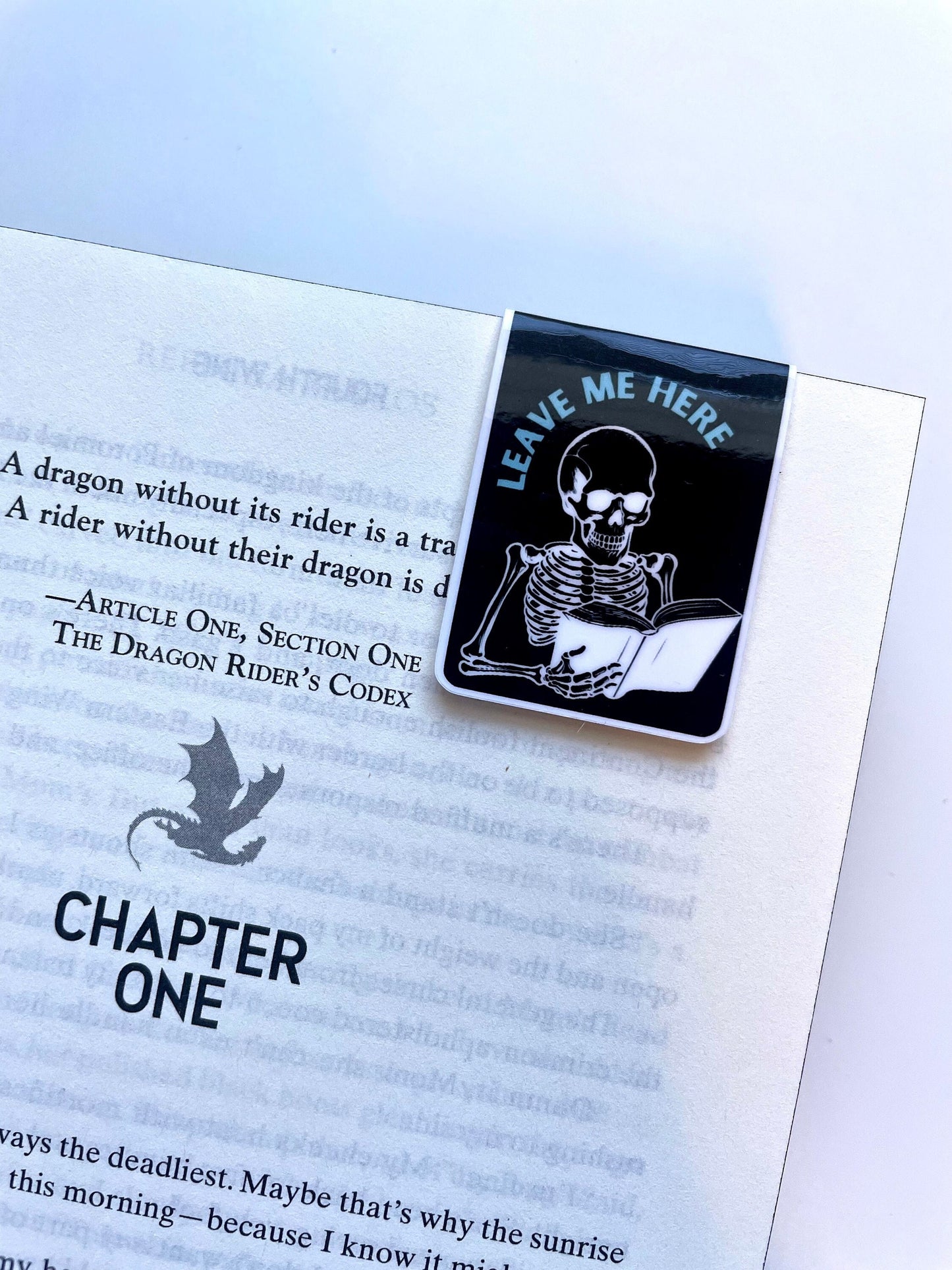 Leave Me Here Skeleton Magnetic Bookmark