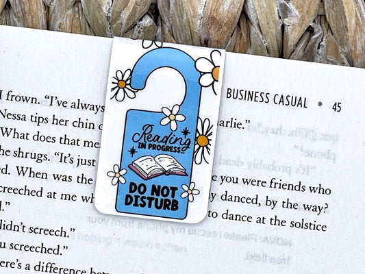 Reading In Progress, Do Not Disturb Magnetic Bookmark
