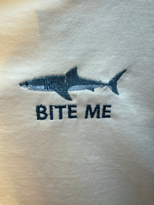 Bite Me Shark Crop Tee
