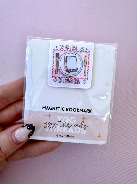 Girl Dinner Magnetic Bookmark
