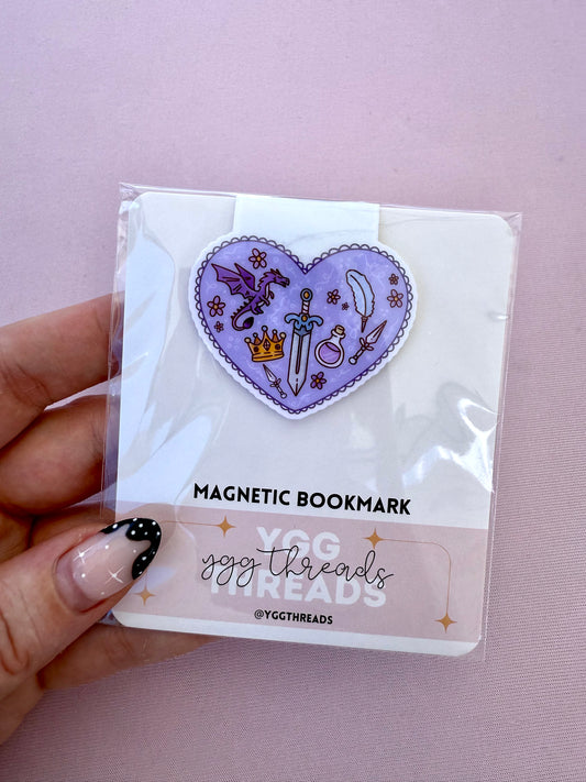 Fantasy Heart Magnetic Bookmark