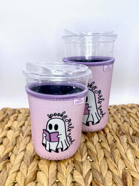 Spooky Girls Read Drink Sleeve