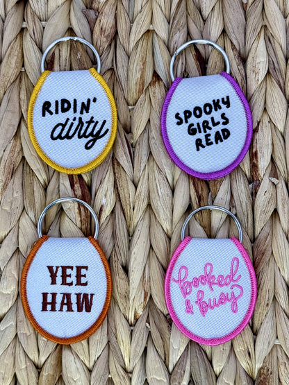 Booked and Busy Keychain