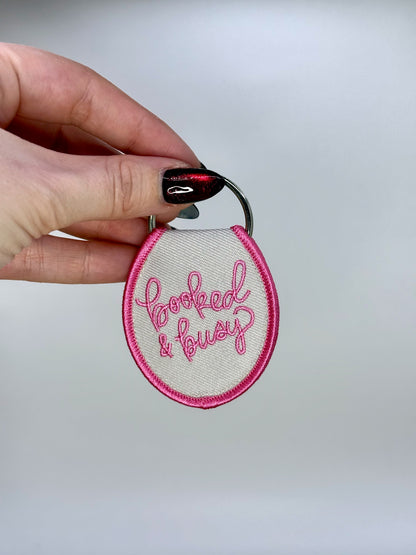 Booked and Busy Keychain