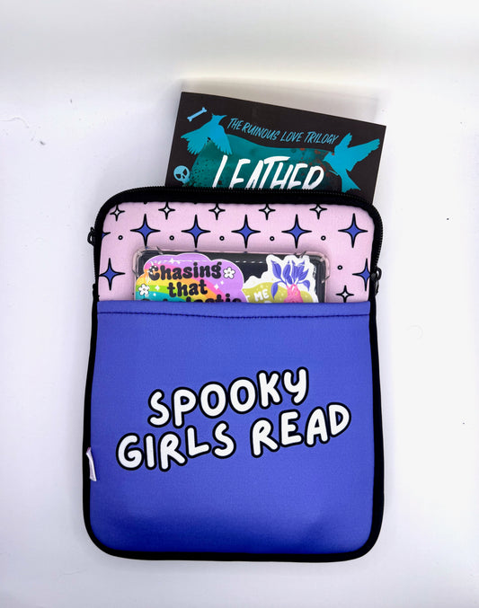 Spooky Girls Read Zipper Book and Kindle/E-Reader Sleeve