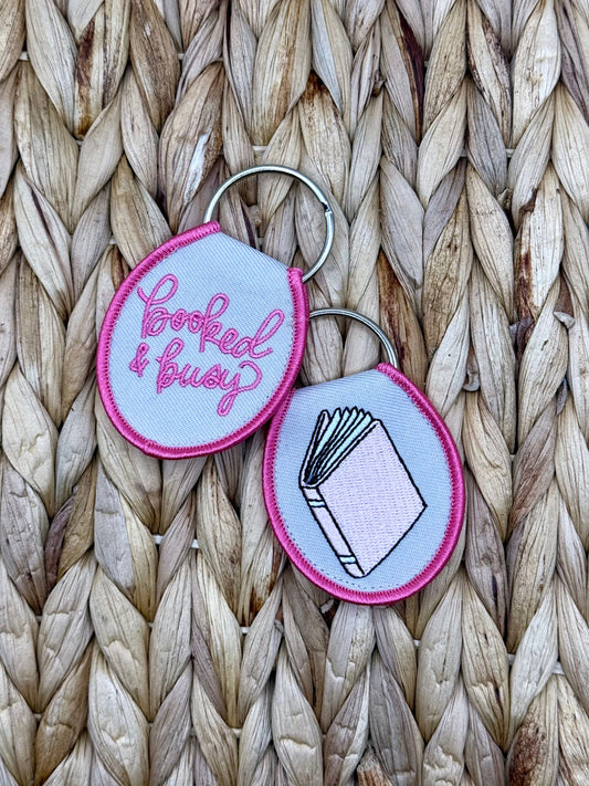 Booked and Busy Keychain