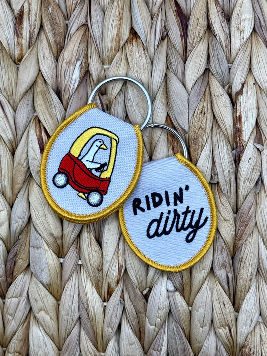 Ridin' Dirty Goose Keychain