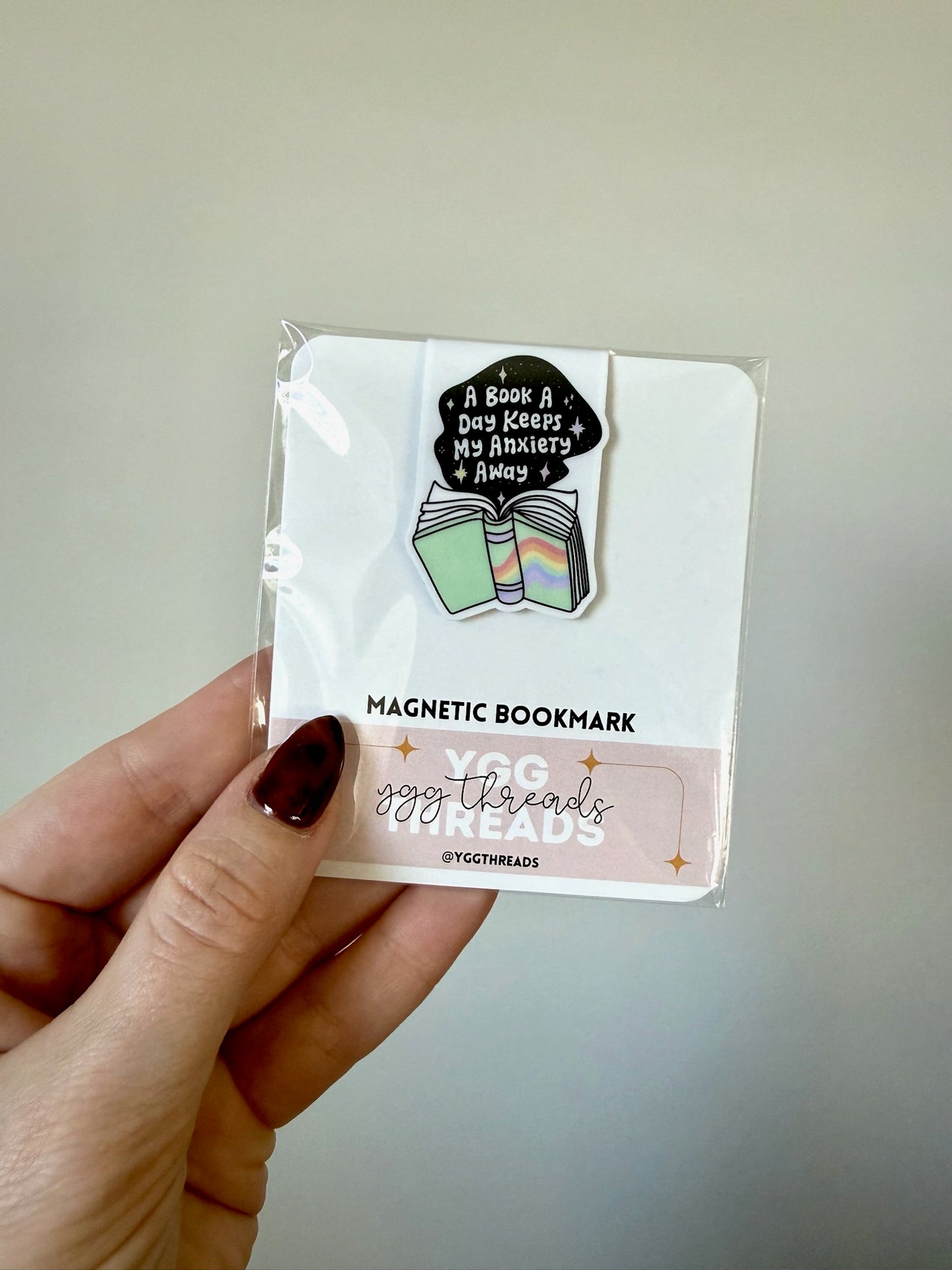 A Book a Day Keeps the Anxiety Away Magnetic Bookmark