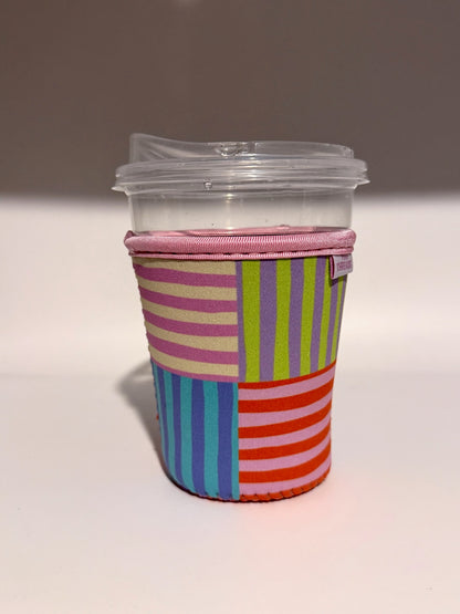 Stripe Patchwork Quilt Drink Sleeve