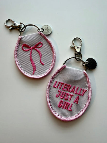 Literally Just a Girl Keychain/ Bag Charm