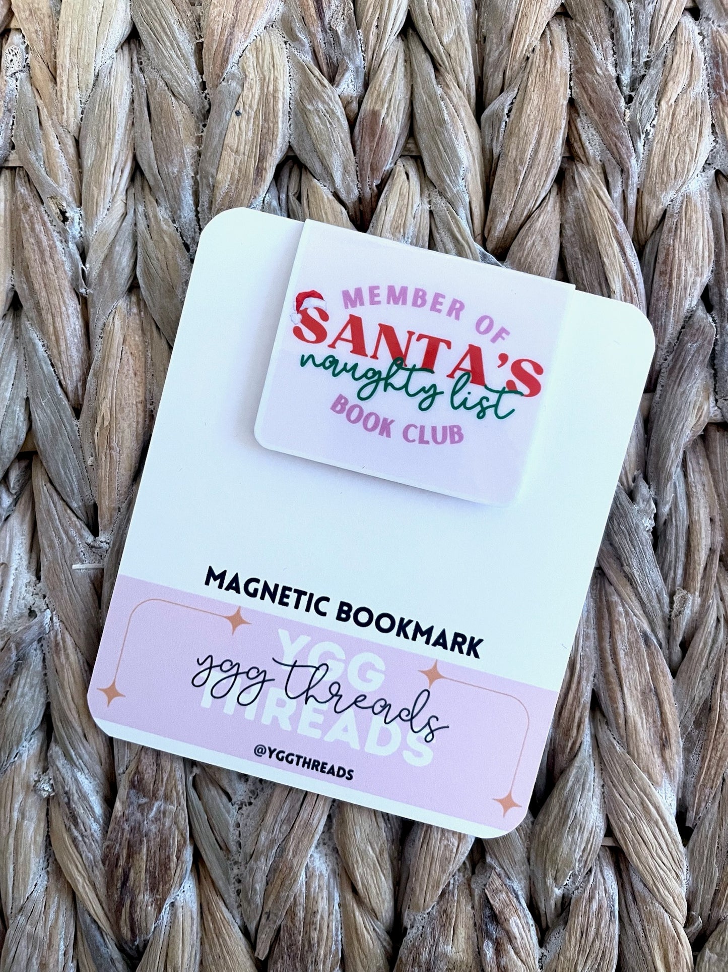 Santa's Naughty List Book Club Magnetic Bookmark