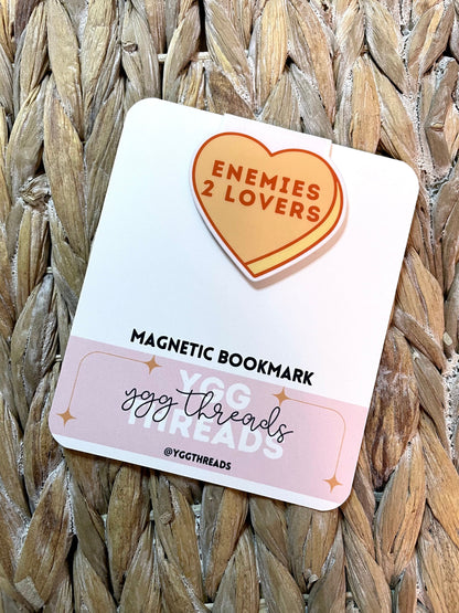 Enemies 2 Lovers Candy Heart Magnetic Bookmark