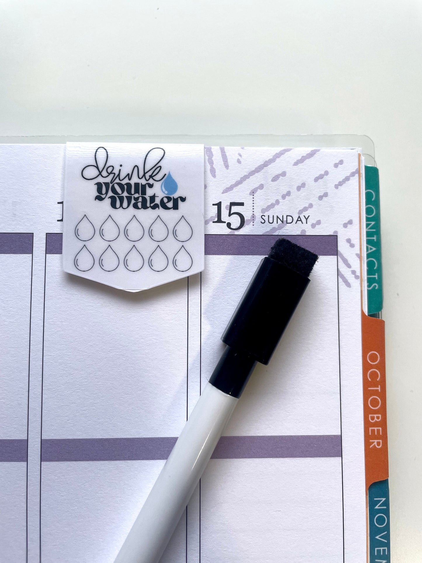 Drink Your Water Habit Hydration Tracker Magnetic Bookmark